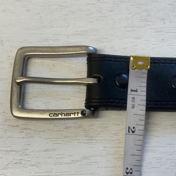 Carhartt Leather Belt Black 39" - 43" Hole Range - Picture 3 of 6